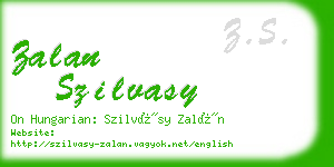 zalan szilvasy business card